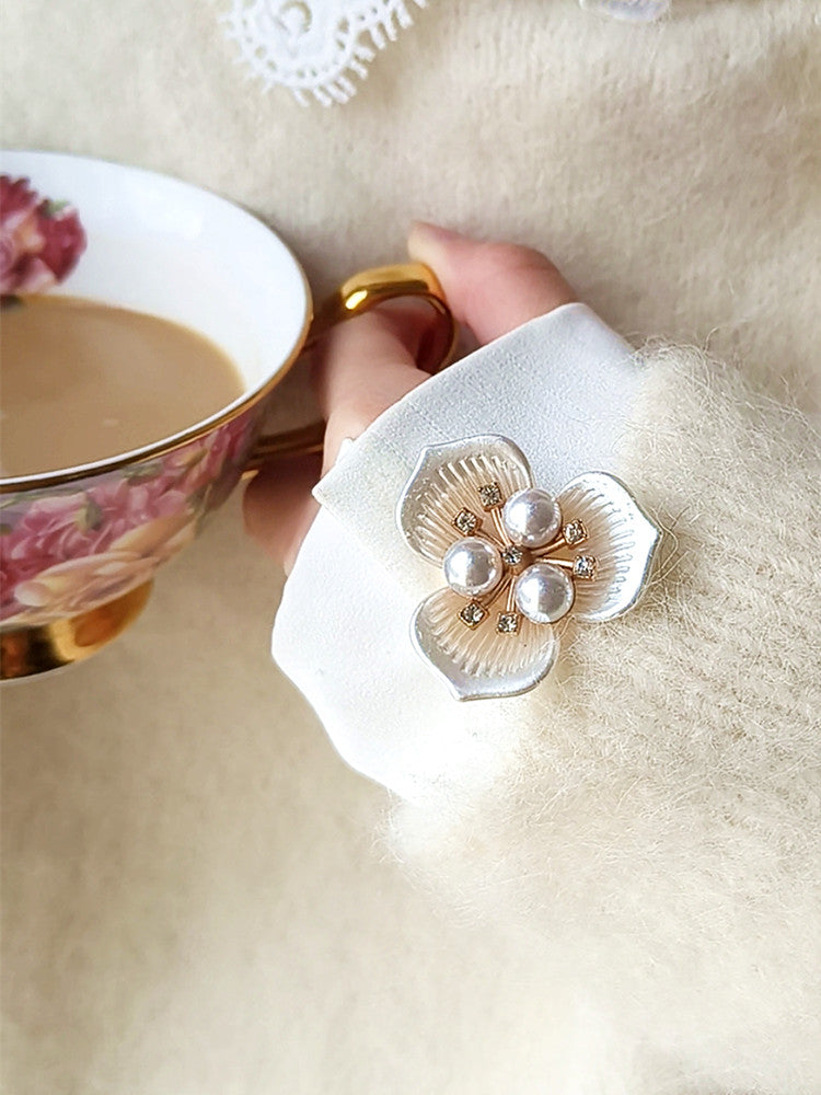 Sweet White Violets | 1 Set 2 Pieces